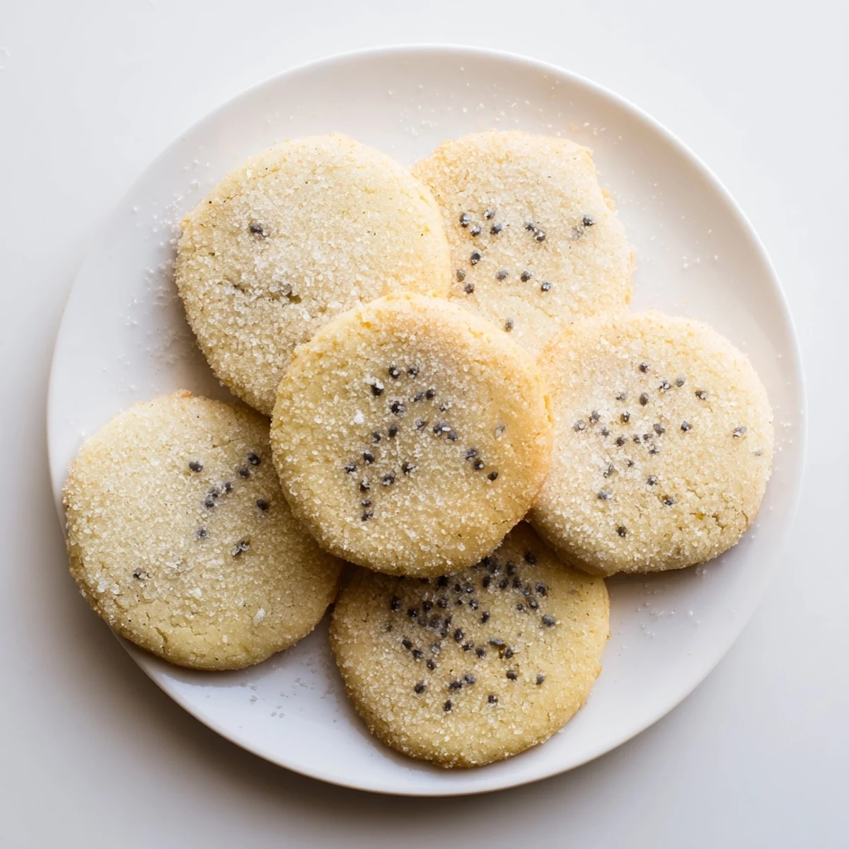 Golden vegan passionfruit vanilla sugar cookies with soft centers and slightly crisp edges