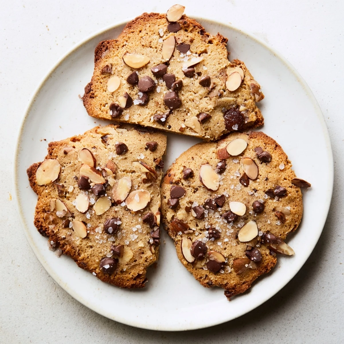 Homemade gluten-free browned butter almond cookies arranged on wire rack with golden crispy edges and soft centers