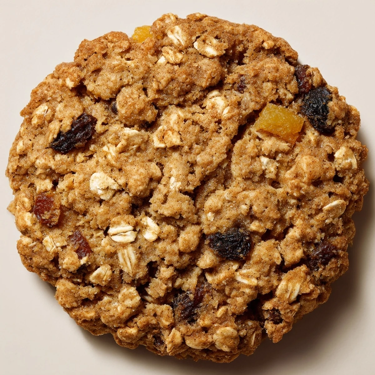 Chewy Cinnamon Pear Oatmeal Raisin Cookies fresh from the oven with specks of juicy fruit