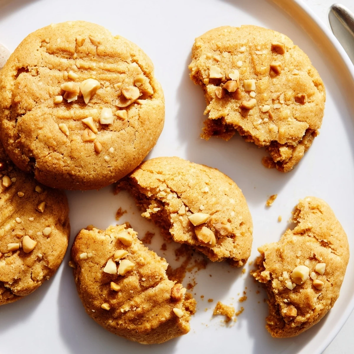 Chewy keto maple hazelnut butter cookies stacked beside a glass of almond milk