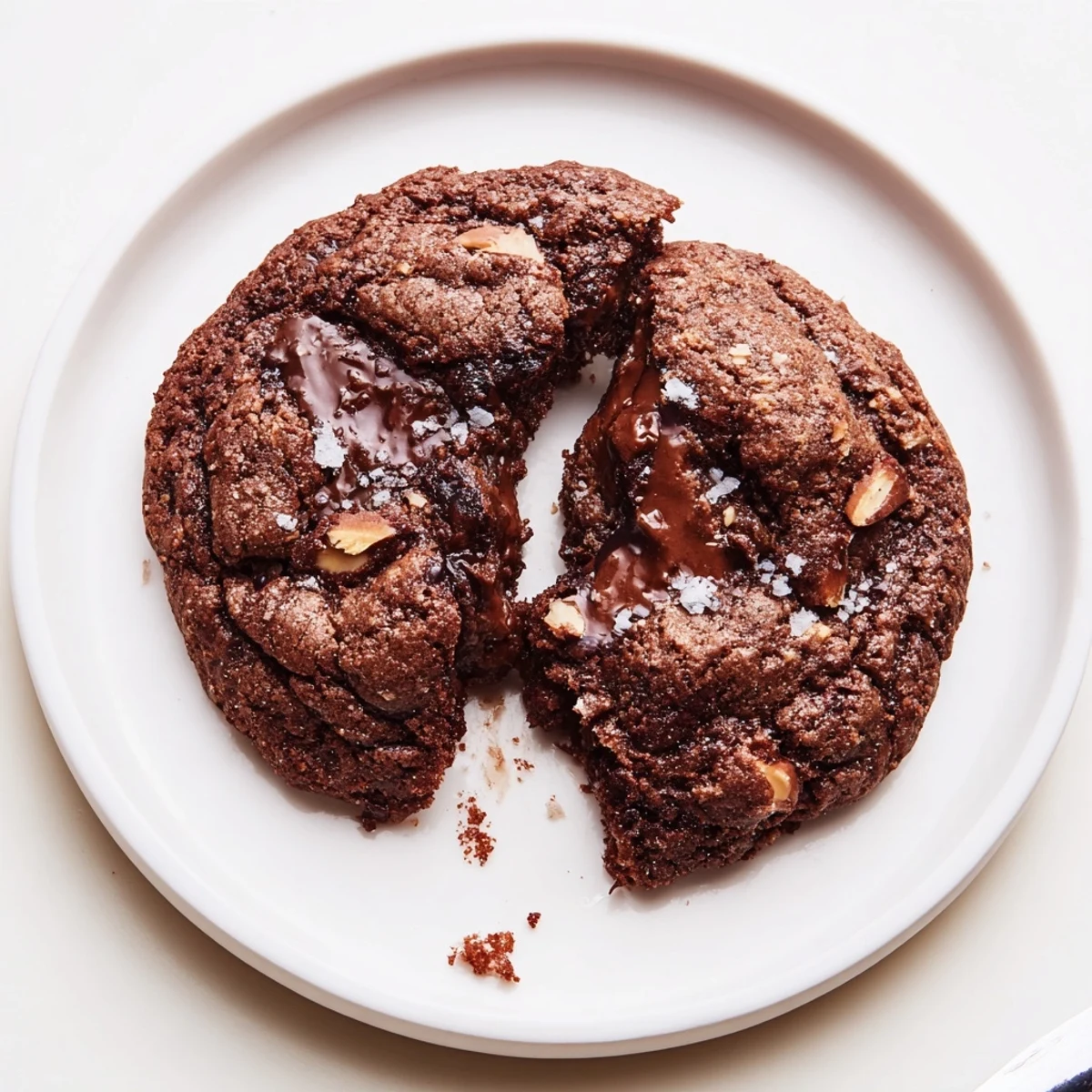 Warm Gluten-Free Chocolate Almond Butter Chip Cookies with melty dark chips, chewy center