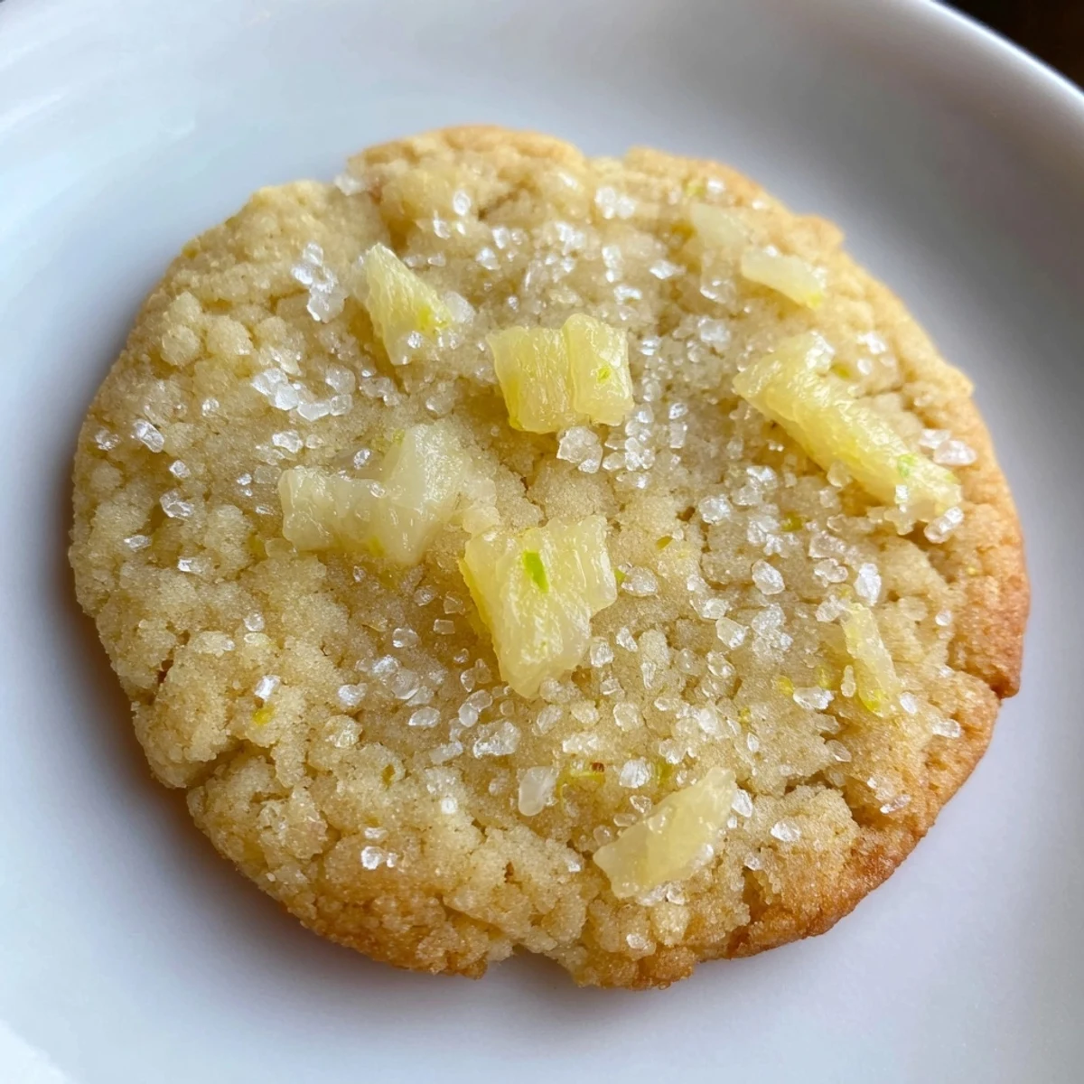 Vegan Pineapple Lime Sugar Cookies cooling on rack, golden edges, tropical aroma