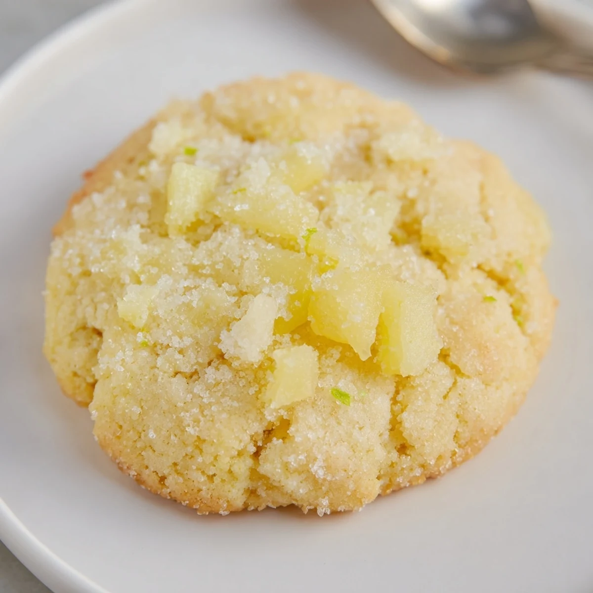Freshly baked Vegan Pineapple Lime Sugar Cookies served with lime wedges