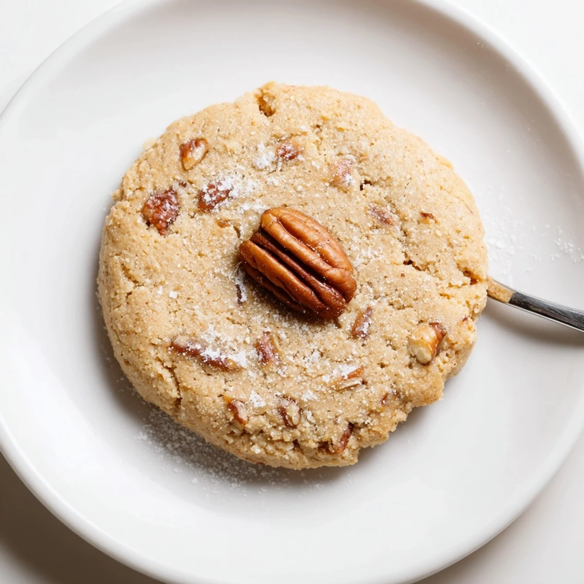Keto Maple Pecan Butter Cookies cooling on a wire rack, golden edges  
