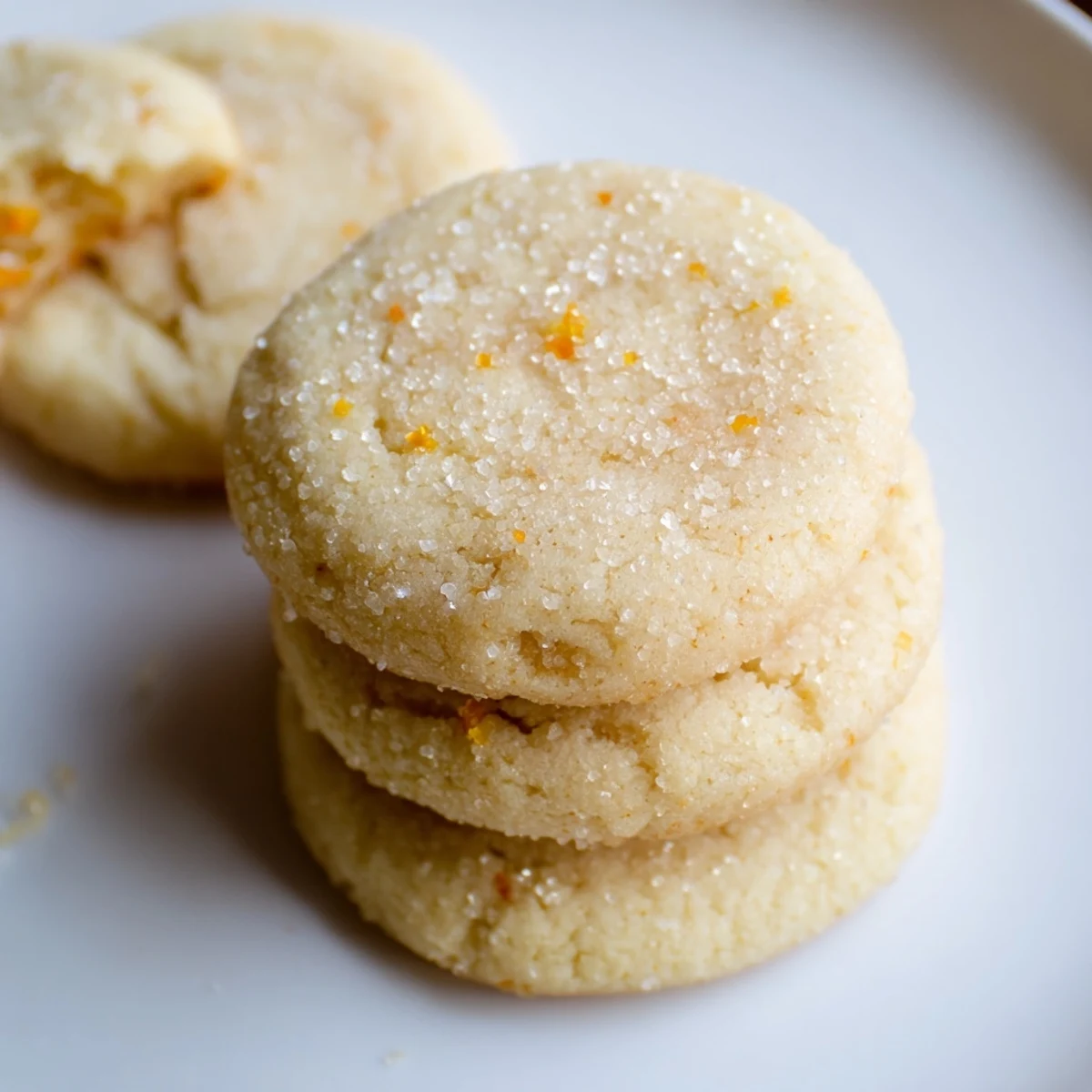 Vegan Orange Vanilla Sugar Cookies, soft, fragrant rounds dusted in sparkling sugar