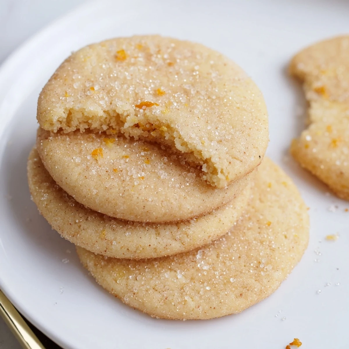 Warm Vegan Orange Vanilla Sugar Cookies cooling on wire rack, citrus aroma
