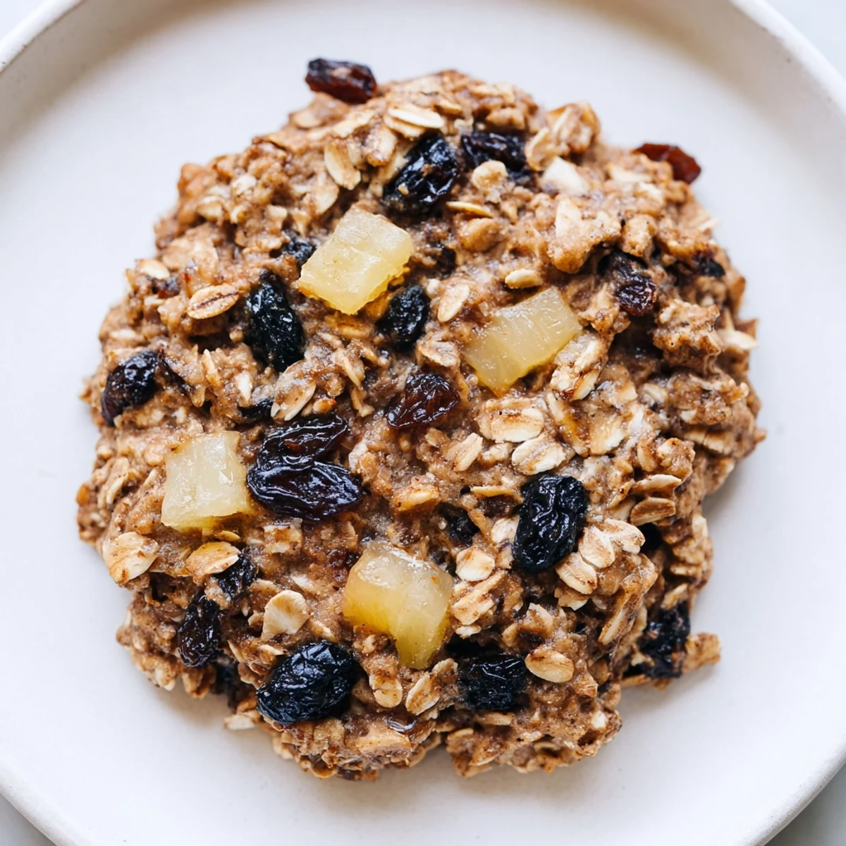 Warm Vegan Blueberry Pineapple Oatmeal Raisin Cookies cooling on wire rack