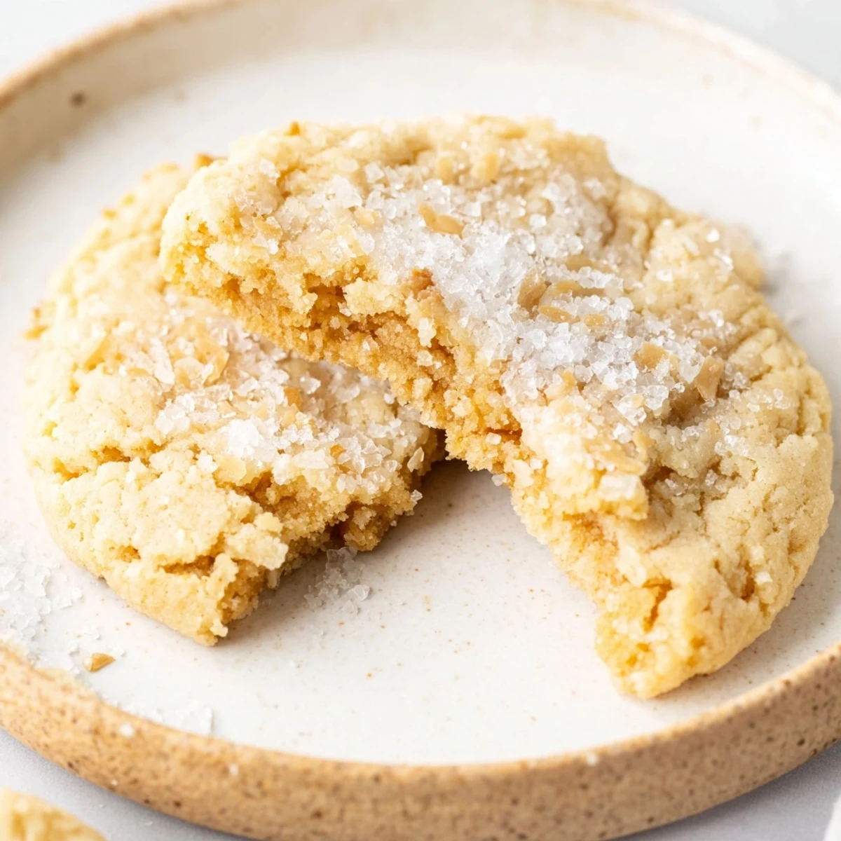 A stack of Keto Maple Coconut Butter Cookies beside steaming black coffee.