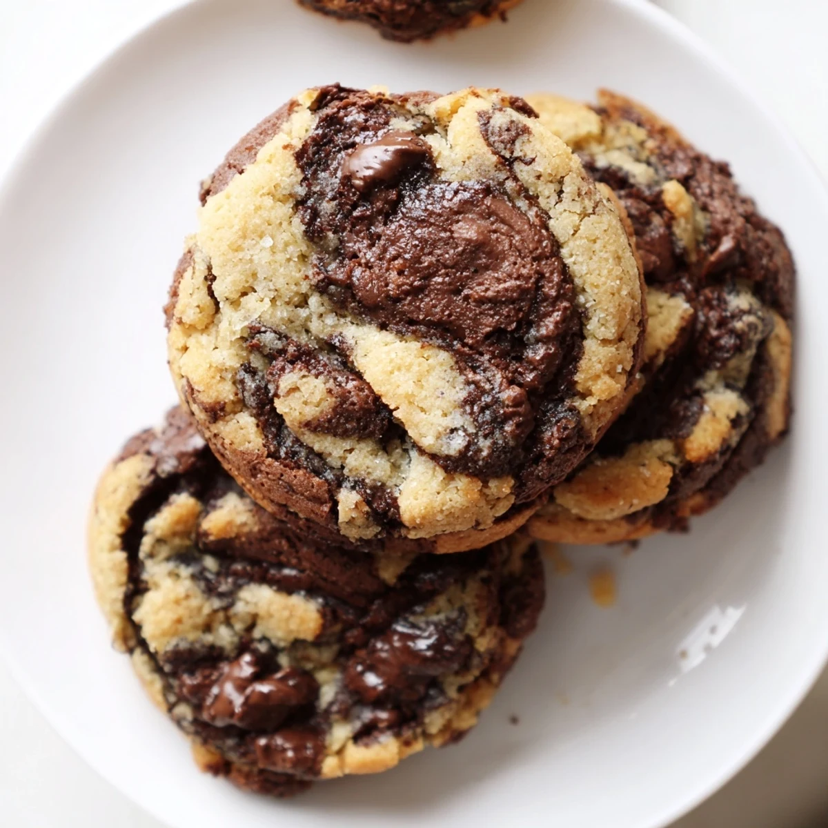 Cooling on a wire rack, Gluten-Free Espresso Chocolate Swirl Cookies release espresso perfume.