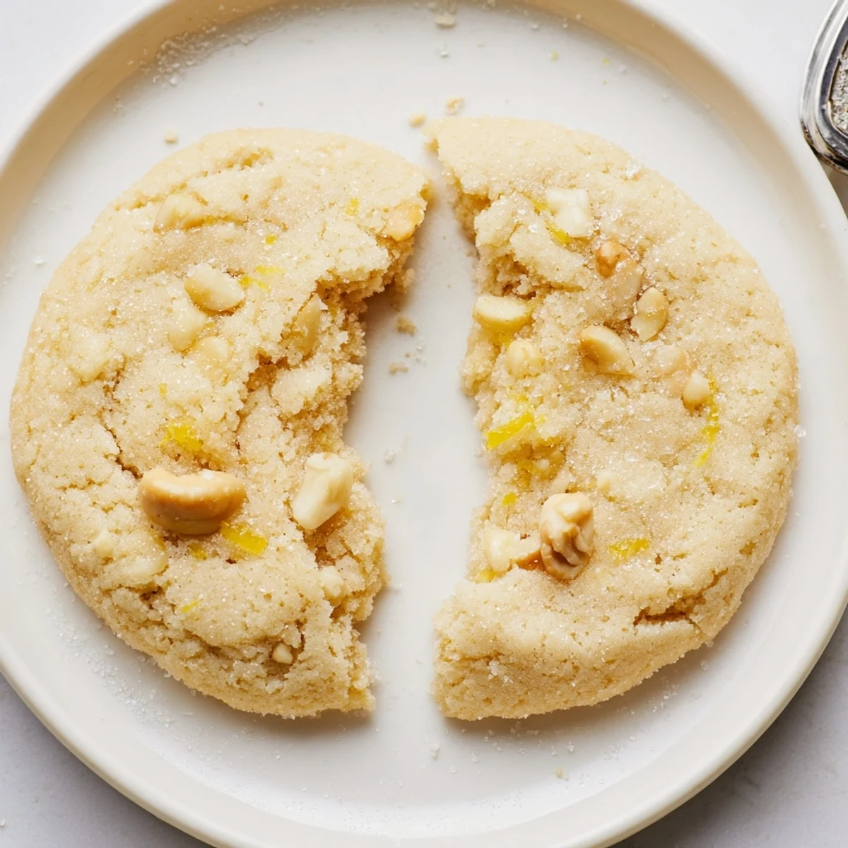 Gluten-Free Lemon Cashew Sugar Cookies piled on a wire rack, zesty aroma  