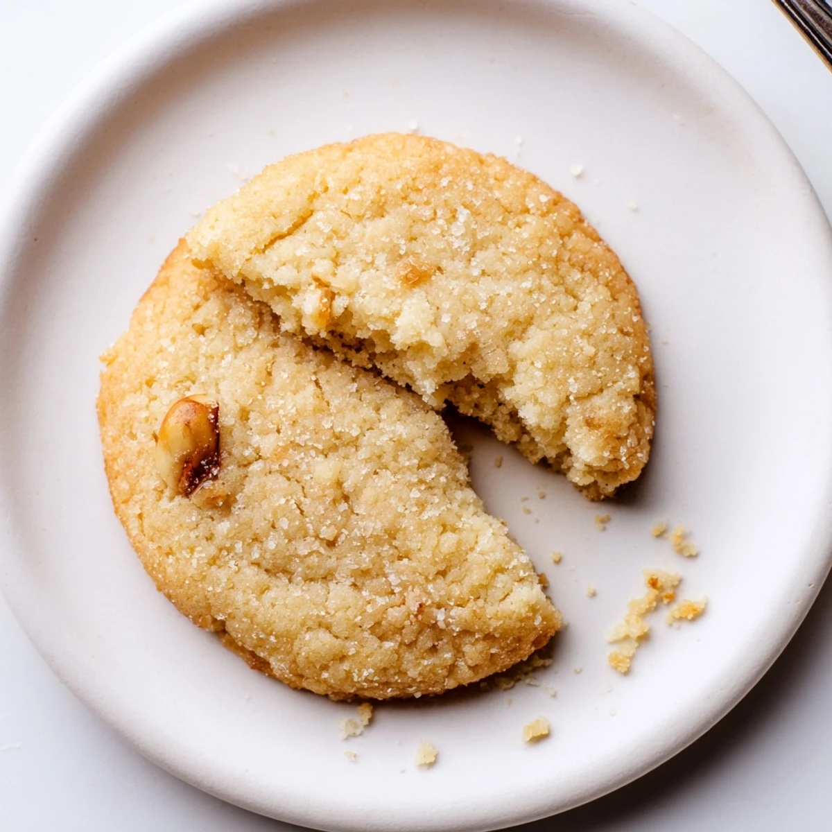 Fresh-baked Gluten-Free Lemon Cashew Sugar Cookies, crunchy cashew bits and lemony tang  
