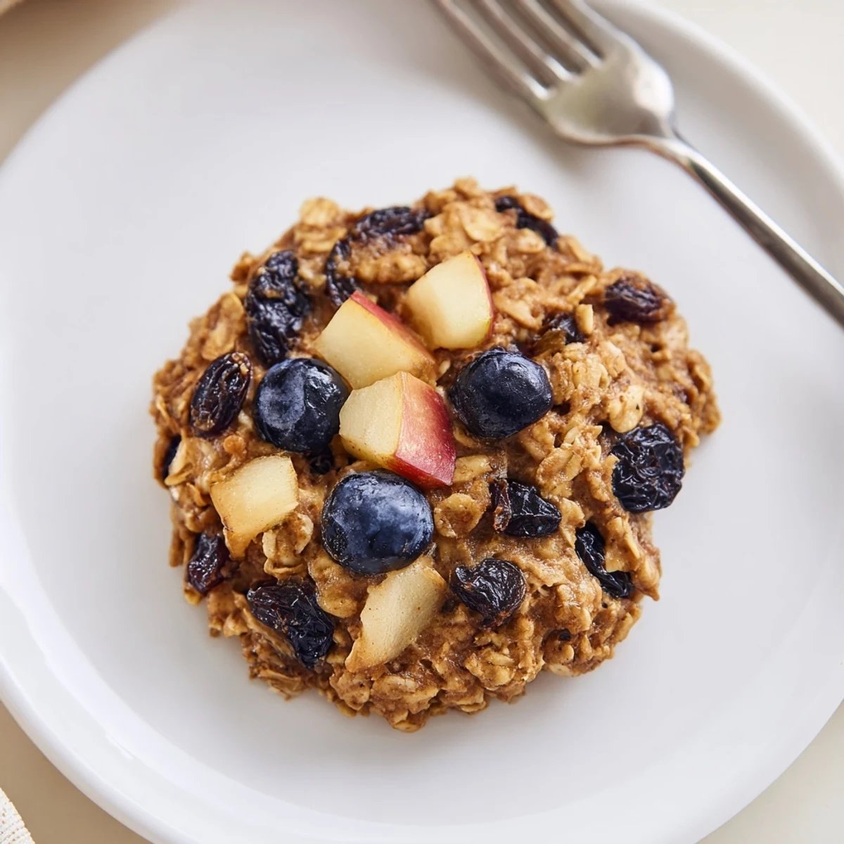 Warm Vegan Blueberry Apple Oatmeal Raisin Cookies cooling on a wire rack
