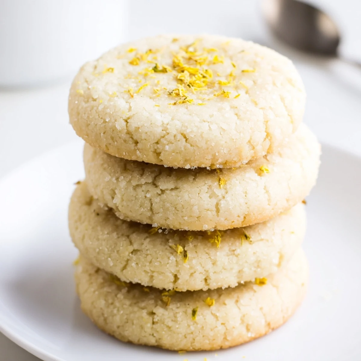 Vegan Vanilla Jasmine Sugar Cookies on a wire rack, golden edges, fragrant.