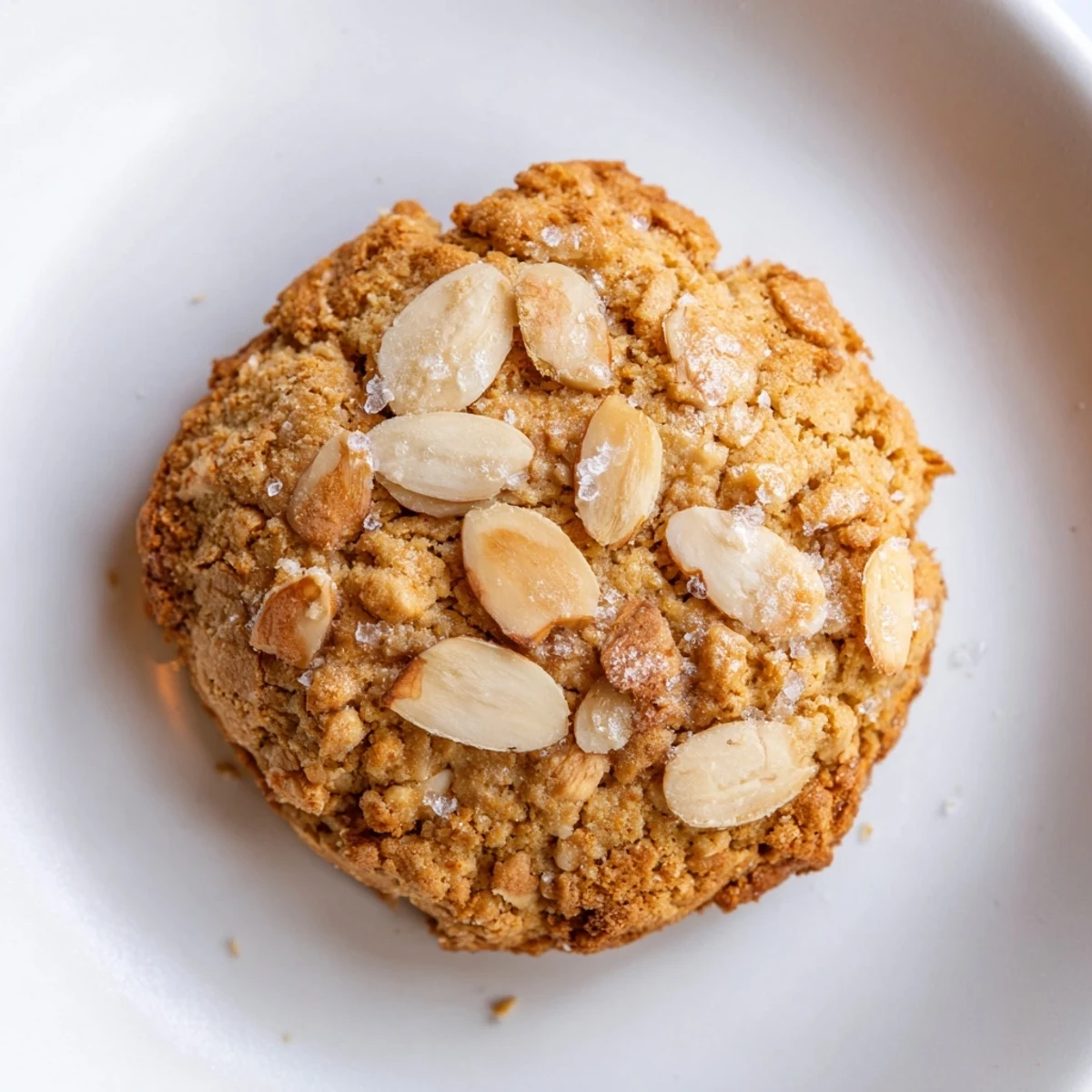 Keto Maple Almond Crunch Cookies arranged on plate, perfect with morning coffee.