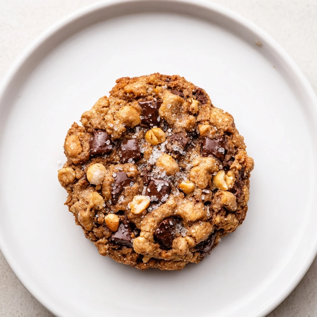Chewy Gluten-Free Dark Chocolate Peanut Crunch Cookies studded with chopped peanuts