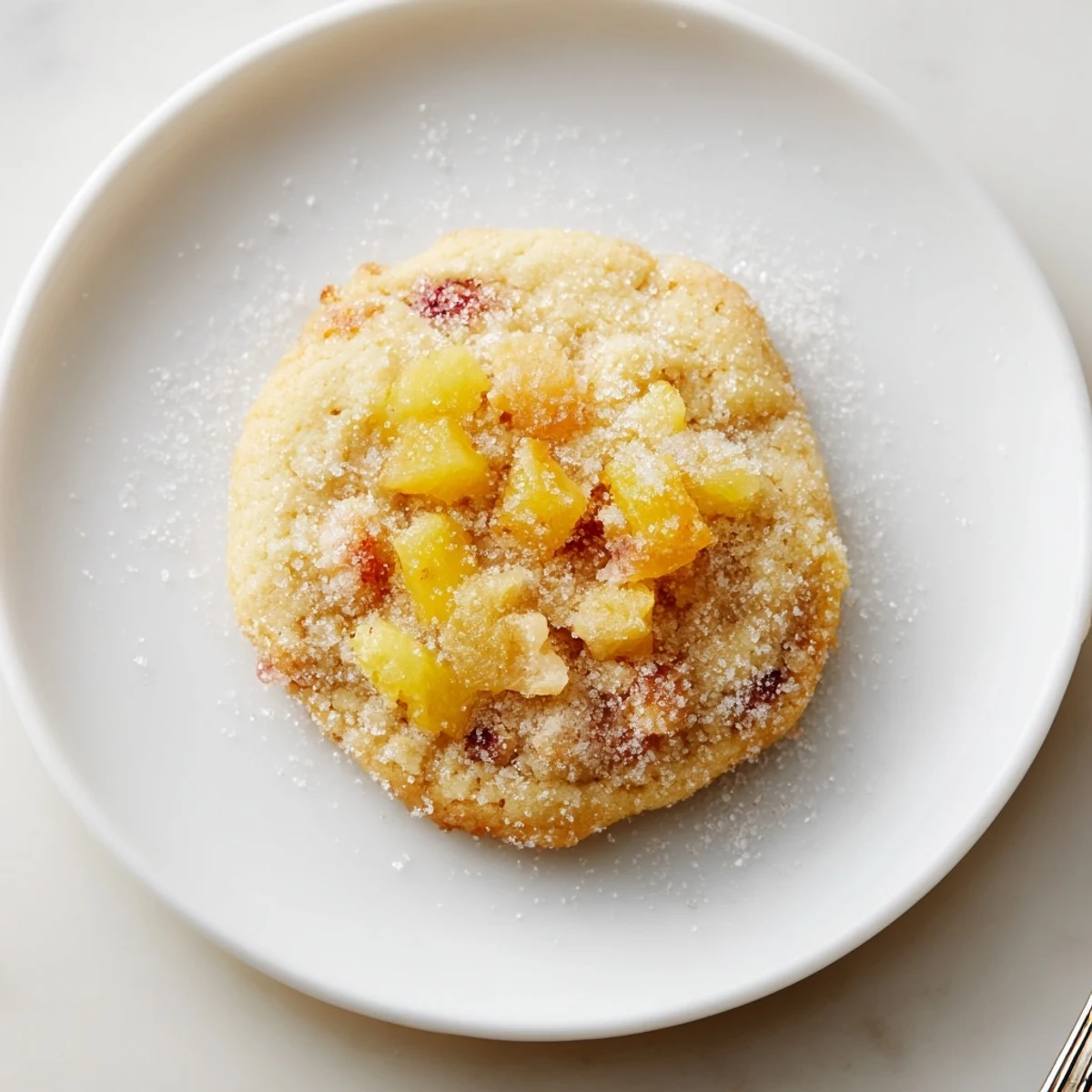 Freshly baked Vegan Pineapple Plum Sugar Cookies warm, fruity aroma and soft
