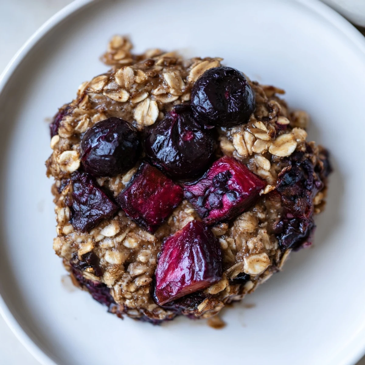 Small Vegan Blueberry Plum Oatmeal Raisin Cookies served with chilled almond milk