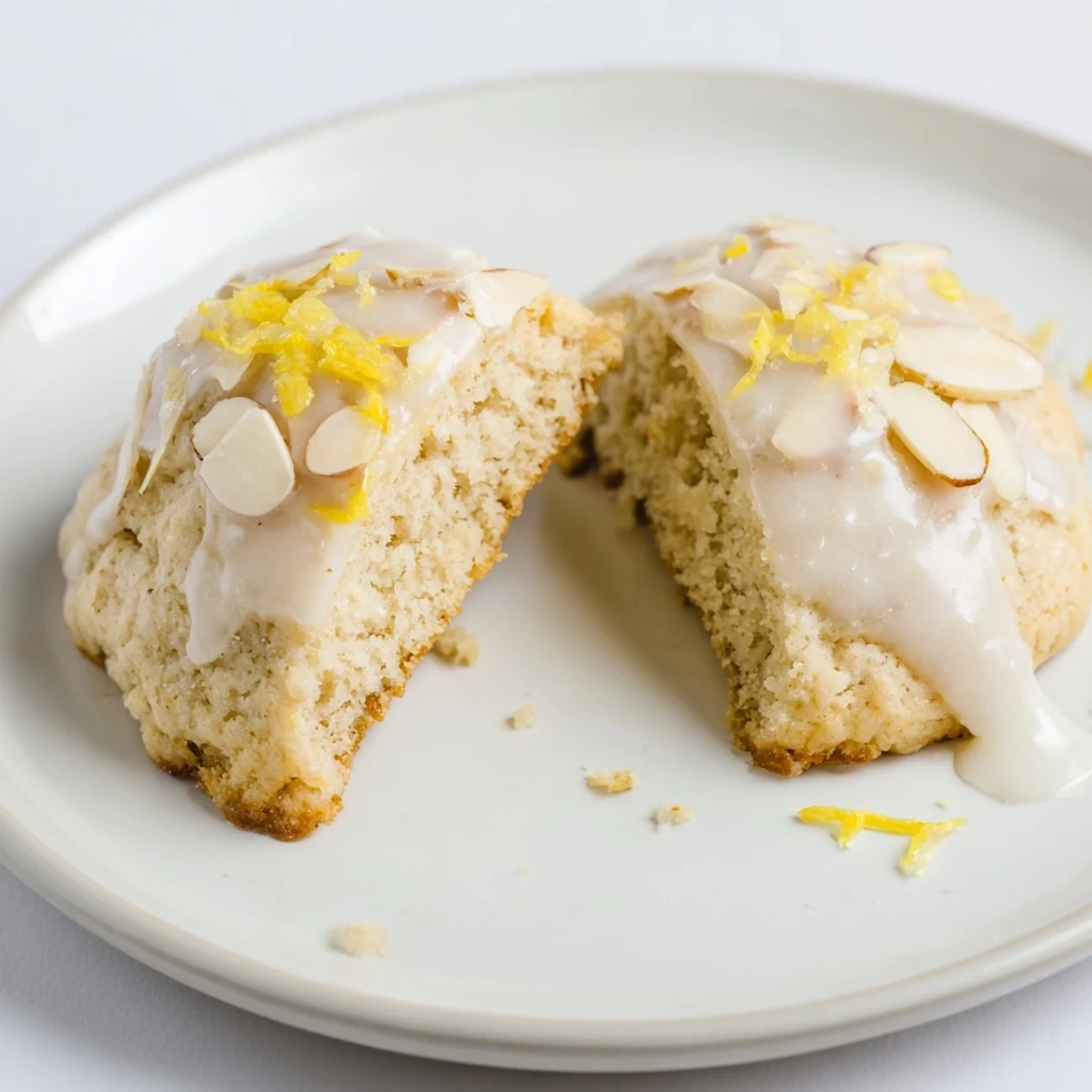Citrus aroma rises from cooled Gluten-Free Lemon Almond Glaze Cookies on rack