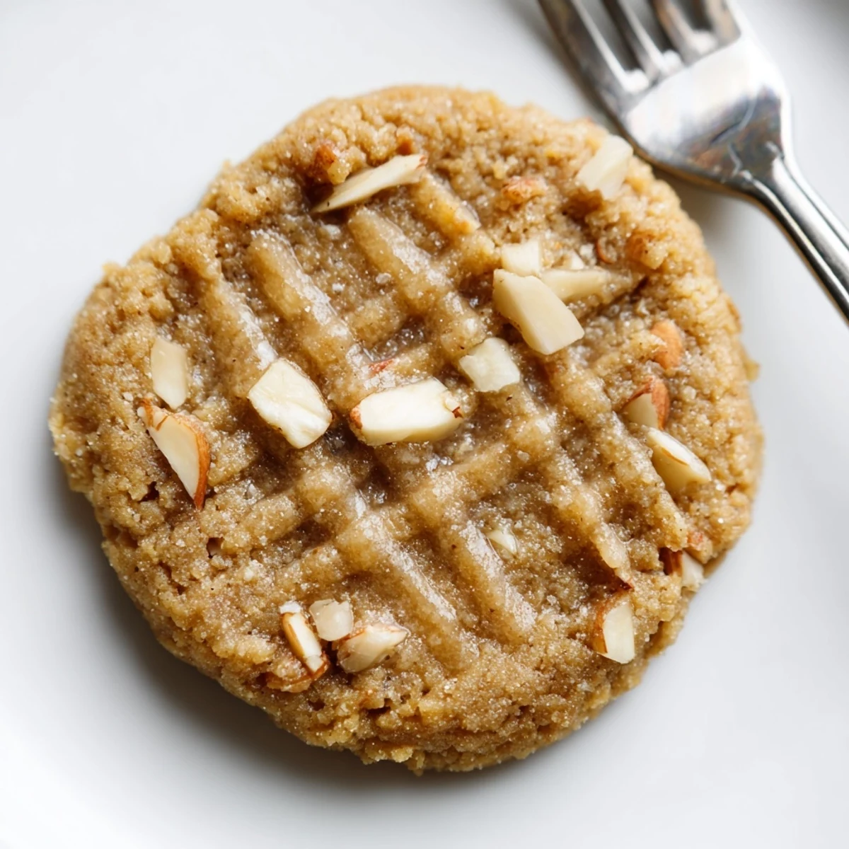 Keto Vanilla Almond Butter Crisp Cookies on parchment, golden edges, nutty aroma