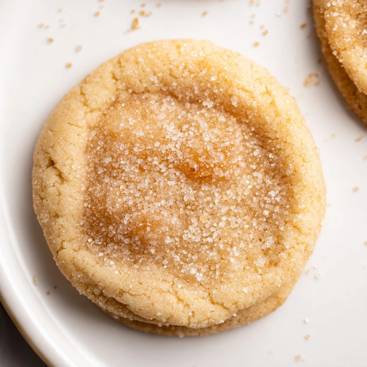 Vegan Vanilla Apricot Sugar Cookies: soft, chewy rounds dusted with sparkling sugar