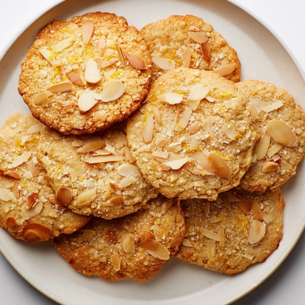 Gluten-Free Lemon Almond Crunch Cookies with golden edges and bright citrus aroma