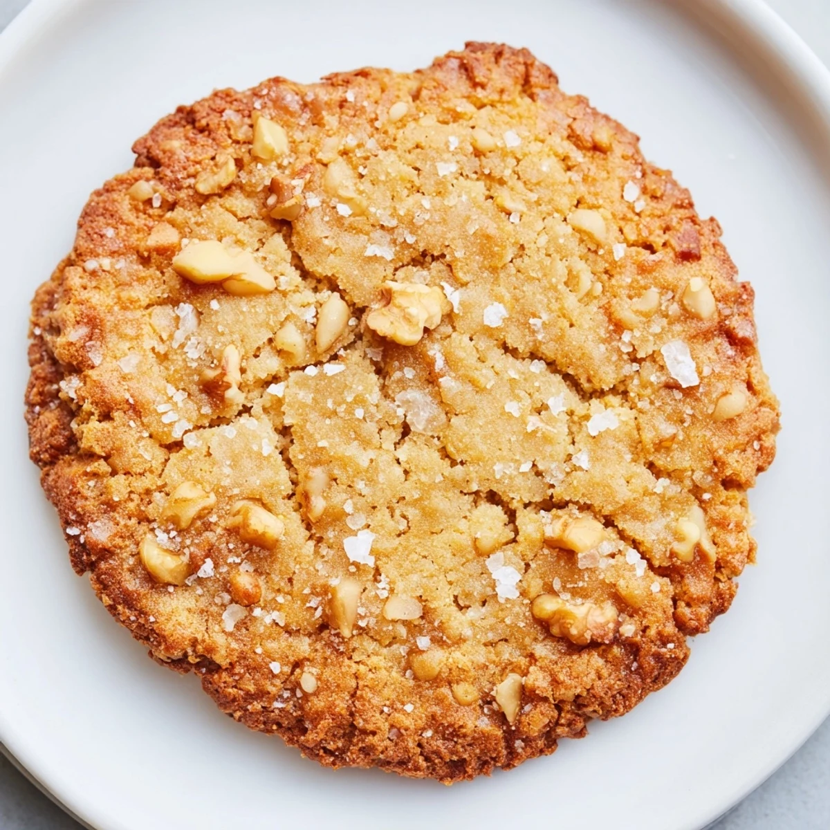 Keto Vanilla Walnut Butter Crisp Cookies cooling on a wire rack, golden edges