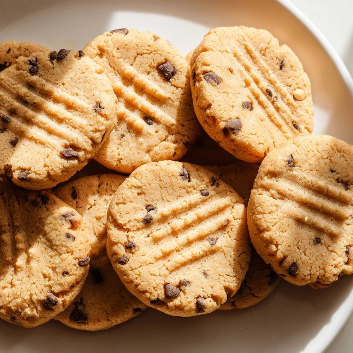 Crispy keto vanilla cashew butter crisp cookies with edges lightly golden brown