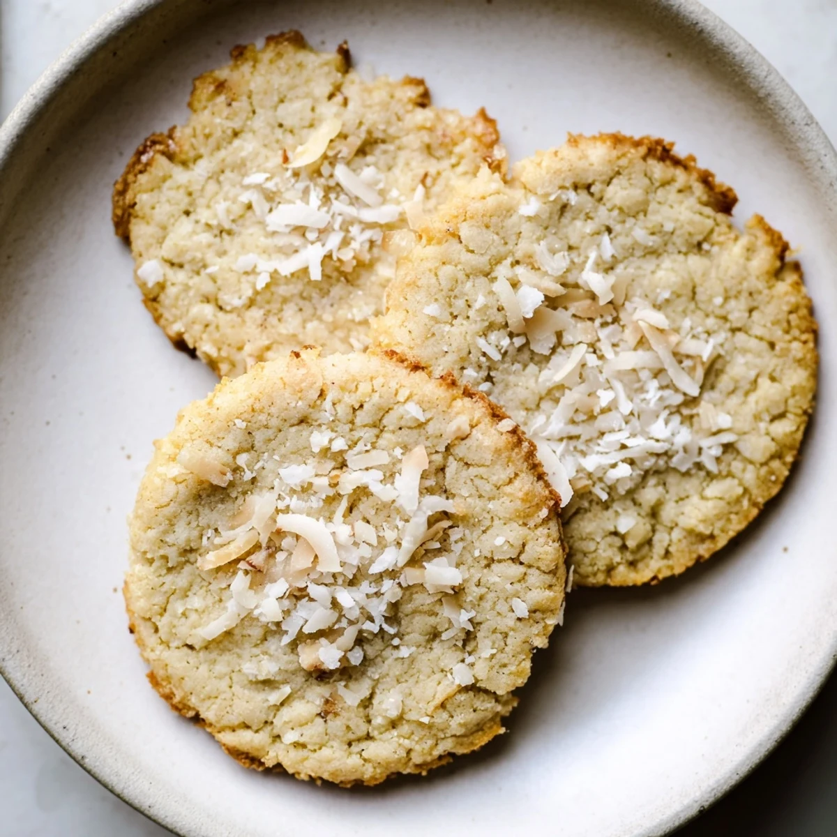 Warm Keto Maple Coconut Butter Crisp cookies cooling on a wire rack, perfectly golden brown