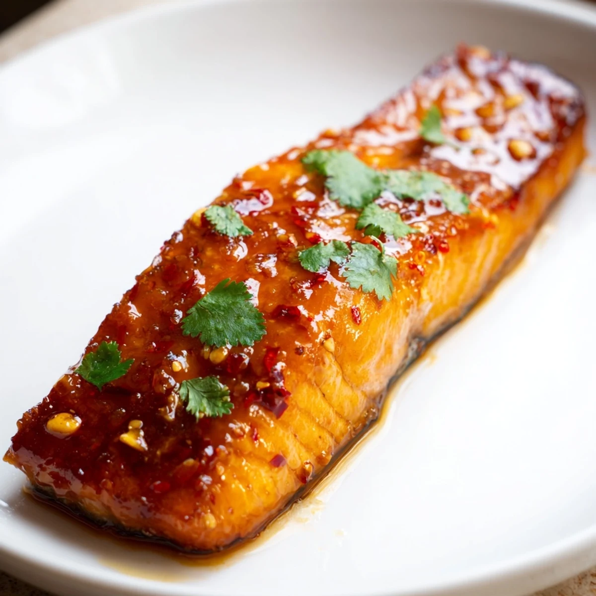 Sizzling honey chili lime salmon skillet with a sticky sweet-spicy glaze