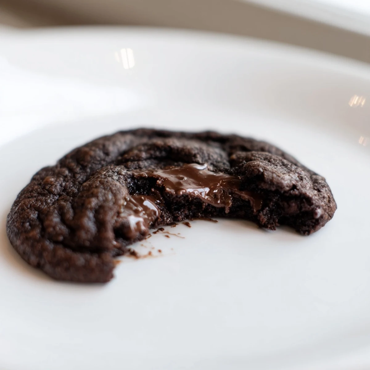 Freshly baked gluten-free dark chocolate almond butter swirl cookies featuring melted chips and caramelized edges