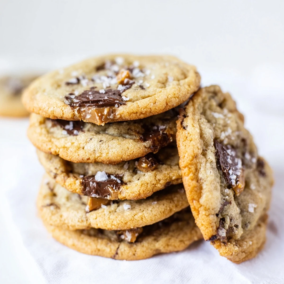 Freshly baked brown butter cookies with melty chocolate pools and sweet honeycomb toffee pieces.