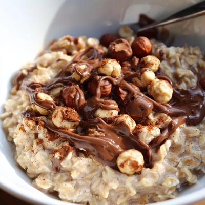 Snowy Hazelnut Drizzle Oatmeal