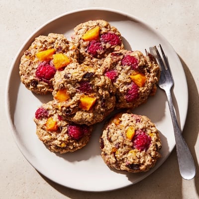 Vegan Raspberry Peach Oatmeal Raisin