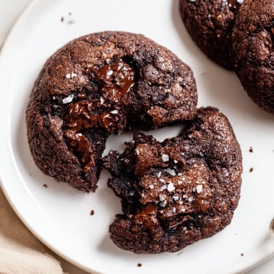 Freshly baked Gluten-Free Chocolate Almond Butter Chip Cookies cooling on parchment lined sheet